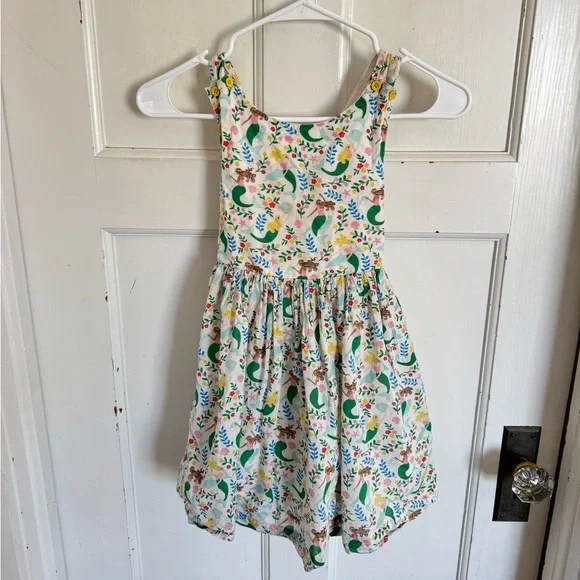 Mini Boden mermaid floral print dress size 6-7Y - Picture 1 of 9